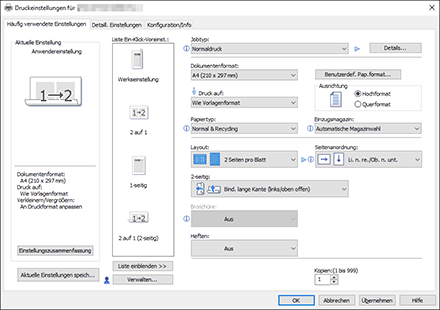 Abbildung Treiberbildschirm