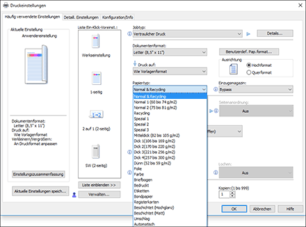 Abbildung Treiberbildschirm