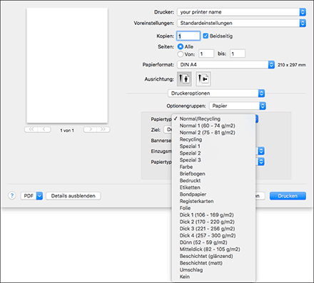Abbildung Treiberbildschirm