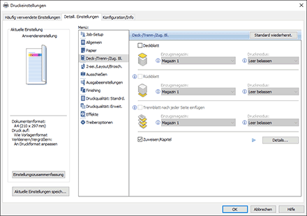 Abbildung Treiberbildschirm