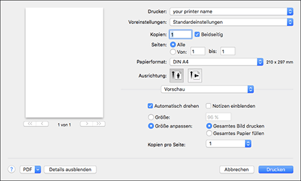 Abbildung Treiberbildschirm