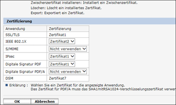 Webbrowser-Bildschirmdarstellung
