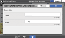 Abbildung Bedienfeld-Display