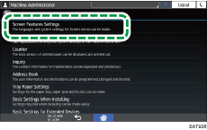 Εικόνα οθόνης πίνακα χειρισμού