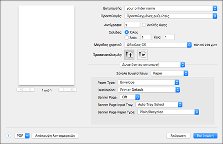 Εικόνα της οθόνης του προγράμματος οδήγησης