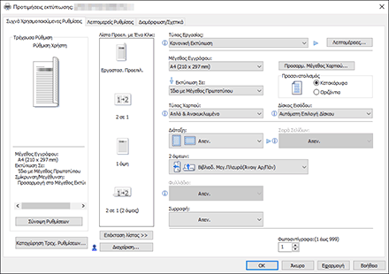 Εικόνα της οθόνης του προγράμματος οδήγησης