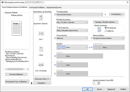 Εικόνα της οθόνης του προγράμματος οδήγησης