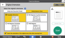 Operation panel screen illustration