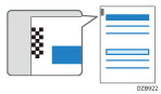 Illustration of printing a checkered mark