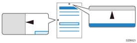 Illustration of printing a center mark