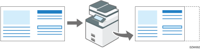 Illustration of reducing a page to fit on a single sheet