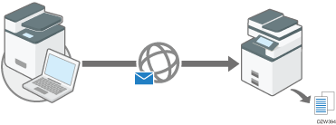 Illustration of receiving internet fax