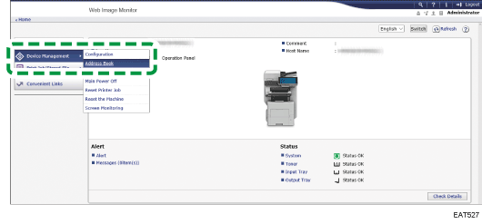 Web browser screen illustration