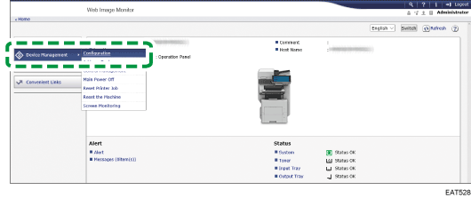 Web browser screen illustration