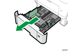 Paper feed tray illustration