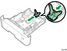 Paper feed tray illustration