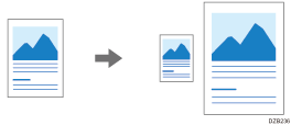 Illustration of auto reduce and enlarge