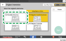 Operation panel screen illustration