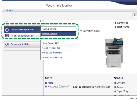 Web browser screen illustration