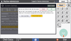 Operation panel screen illustration