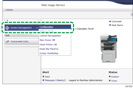 Web browser screen illustration