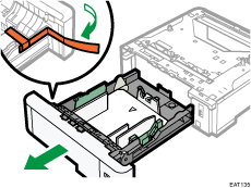 Paper tray illustration