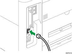 Illustration of connecting Ethernet cable