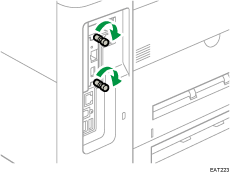 Rear side of the machine illustration