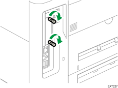 Rear side of the machine illustration