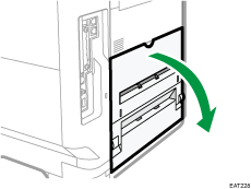 Rear side of the machine illustration