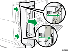 Rear side of the machine illustration