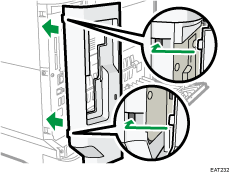 Rear side of the machine illustration