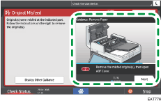 Operation panel screen illustration