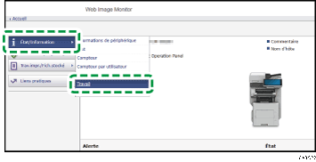 Illustration de la page du navigateur Web