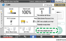 Illustration de l'écran du panneau de commande