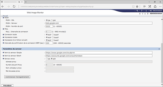 Illustration de la page du navigateur Web