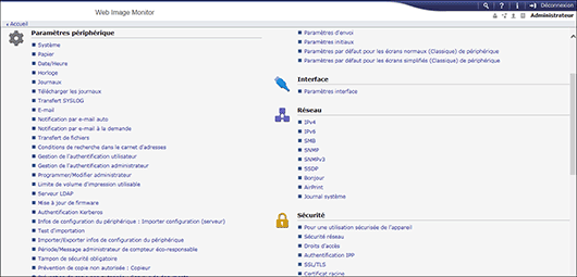 Illustration de la page du navigateur Web