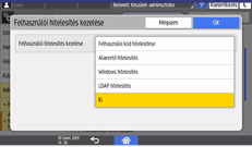 A kezelőpanel ismertetése