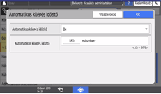 A kezelőpanel ismertetése