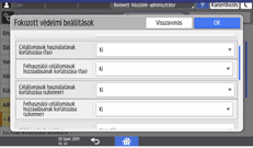 A kezelőpanel ismertetése