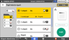 A kezelőpanel ismertetése