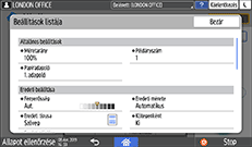 A kezelőpanel ismertetése