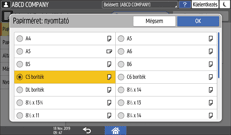 A kezelőpanel ismertetése