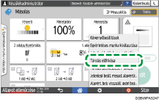 A kezelőpanel ismertetése