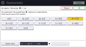 A kezelőpanel ismertetése