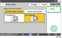 A kezelőpanel ismertetése