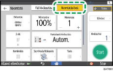A kezelőpanel ismertetése