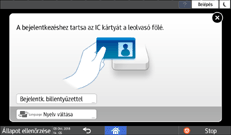 A kezelőpanel ismertetése