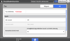 A kezelőpanel ismertetése