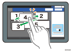 Illustrazione della modifica del layout del tasto